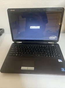 Asus K60I Notebook Bad Screen 500gb HDD 4GB Ram DualCore T4400 2.2GHz FOR PARTS - Picture 1 of 9