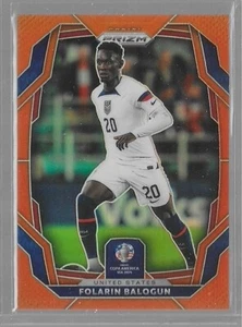 2024 Panini Prizm Conmebol COPA America Folarin Balogun #154 USA Orange #3/25 - Foto 1 di 2