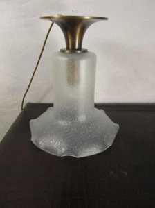Deckenlampe Plafoniere Antik Stil Messing Frostglas Gerüscht Design Lampe 28a1 - Bild 1 von 9