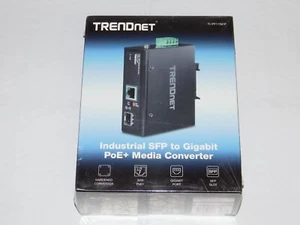 TRENDnet TI-PF11SFP convertitore multimediale industriale temprato da SFP a Gigabit PoE+ nuovo - Foto 1 di 1