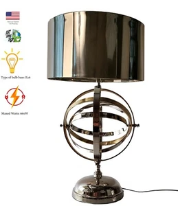 Aluminum Armillary Style Table Desk Lamp E26 Spiral Modern High Quality Us Stock - Picture 1 of 12