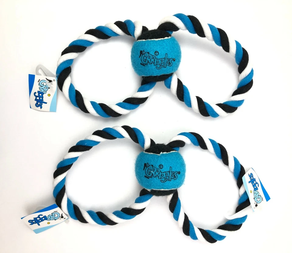 Juego de 2 cuerdas para perros juguete para masticar juguete interactivo salud dental Foto 1 de 4