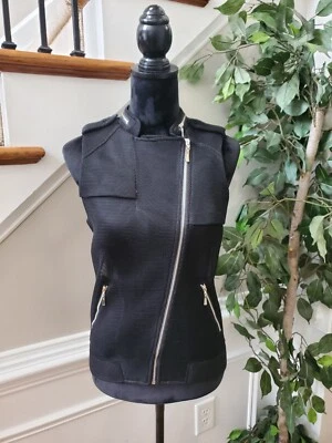 Женская повседневная куртка Reflex из черного полиэстера без рукавов на молнии спереди размер Small - Изображение 1 из 4