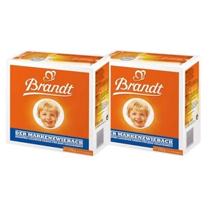 Brandt Zwieback Toast 8 once confezione da 2 toast dolci al forno due volte per snack - Foto 1 di 7