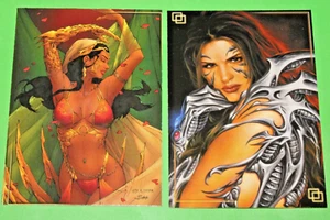 2002 WITCHBLADE DISCIPLES OF THE BLADE PROMO 2 CARD Set NSU1 JOE JUSKO DF - Picture 1 of 12