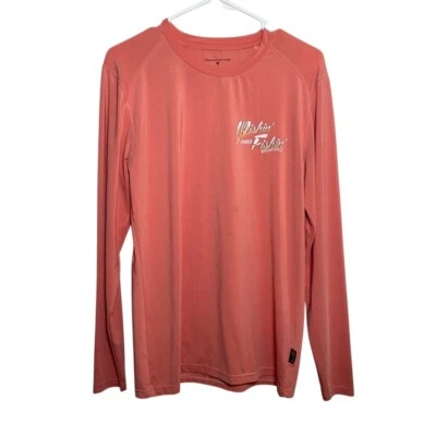 Camiseta Margaritaville Para Hombre Pequeña Rosa Atlética Manga Larga Cuello Redondo Top Sólido Foto 1 de 4