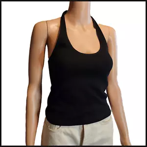 Bp. Rib Halter Top NWT Black Med - Picture 1 of 5