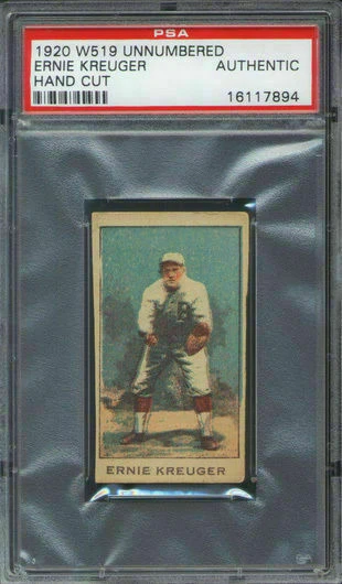 Ernie Krueger 1920 W519 sin numerar PSA auténtico Brooklyn Robins Foto 1 de 1