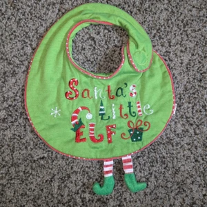 Christmas Elf Baby Bib - Picture 1 of 2