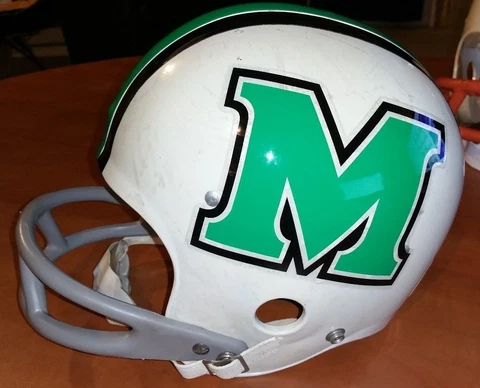 Marshall Throwback 1975 Tribute Decals Vintage Wilson THROWBACK FOOTBALL HELMET Cover