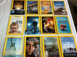 LOT OF ALL 12 OF THE NATIONAL GEOGRAPHIC MAG.THE YEAR 2013 INCL 125TH ANNIV.ISS. - Picture 1 of 7