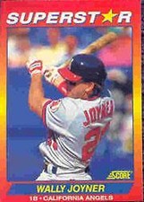 1992 Score Baseball 100 Superstars #29 Wally Joyner California Angels