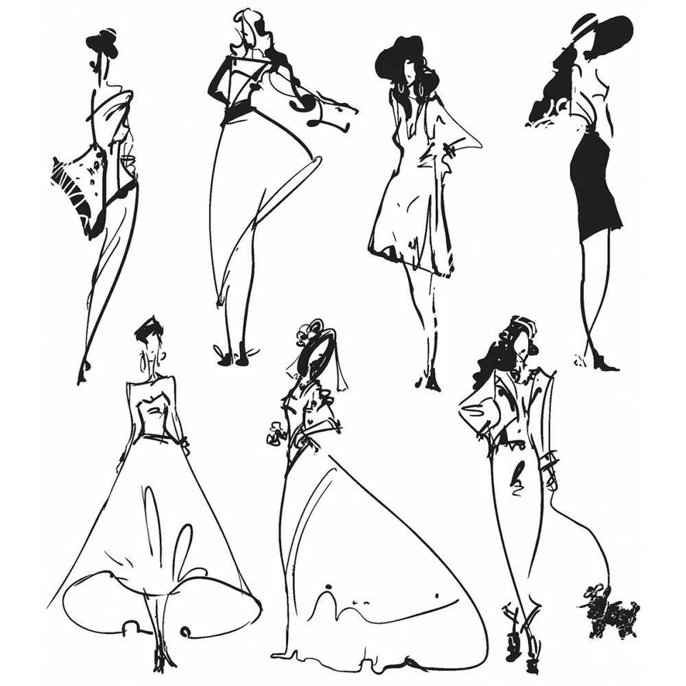 Conjunto de carimbos de borracha Tim Holtz Stampers anonymous "RUNWAY" - Imagem 1 de 1