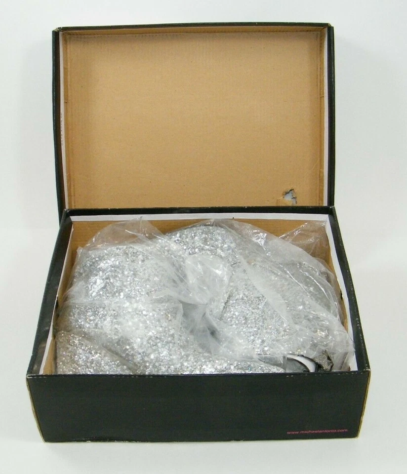 ¡NUEVO! MICHAEL ANTONIO CITRON - BOTINES PLATA BRILLO BOTINES BOTINES 6 1/2 Foto 1 de 4