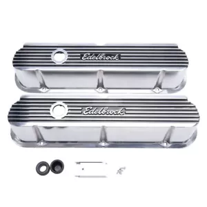Edelbrock Valve Cover Elite II Series for Ford 289-302-351W CI V8 Tall Polished - Picture 1 of 10