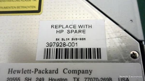 HP 397928-001 IDE Slimline DVD-ROM Optical Drive 8x DVD-ROM/24x CD-ROM 168003-9D - Picture 1 of 6