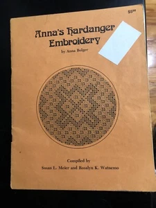 Anna's Hardanger Embroidery Book Soft Cover Some Water Damage 1979 - Picture 1 of 6