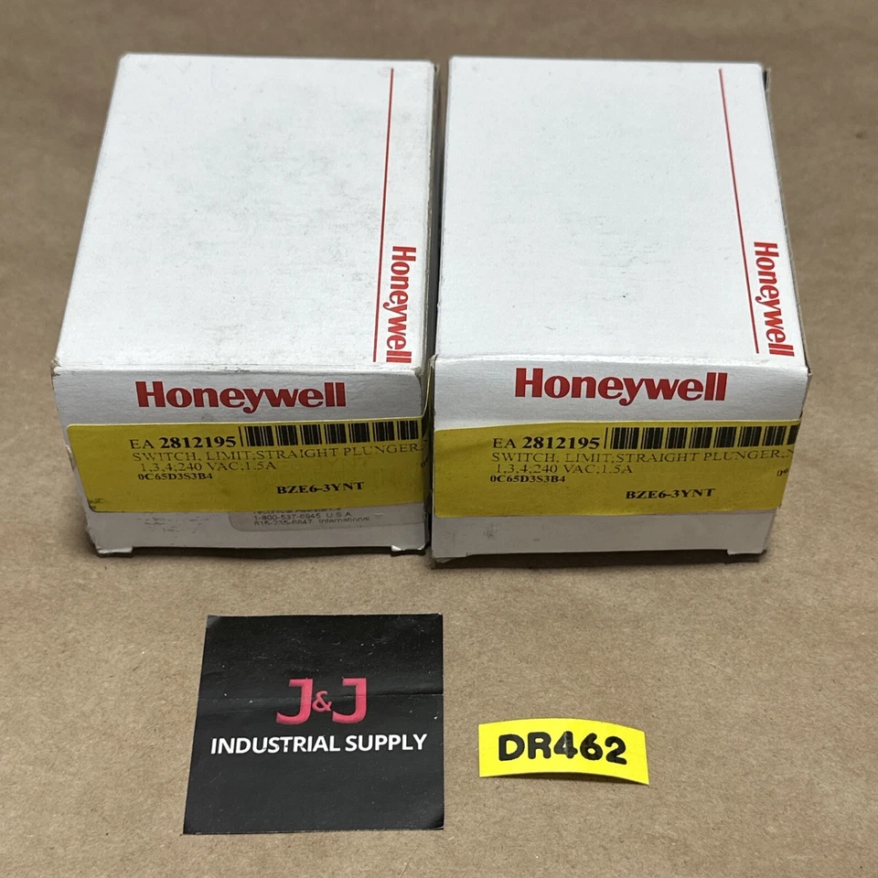 (2) NUEVO EN CAJA - Honeywell Microswitch BZE6-3YNT Interruptor de límite Émbolo recto Foto 1 de 4