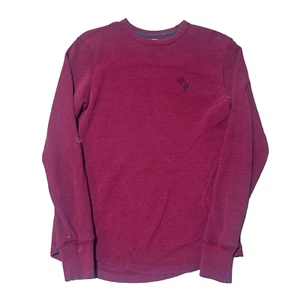Volcom Shirt Mens Small Thermal Long Sleeve Red Embroidered Retro Base Layer - Picture 1 of 6