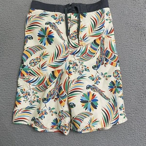 Joe Boxer Youth Boy's Size XL (18/2) Swim Shorts Colorful Parrot Pineapple Leaf - Picture 1 of 8