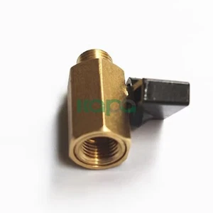 R1/4 Male Female NPT Brass Ball Valve Water Moisture Air Tank Drain Shut Off New - Picture 1 of 6