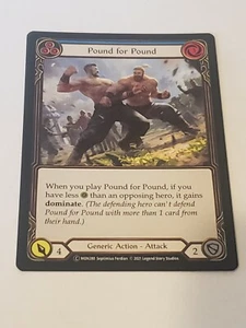 Pound for pound (blue) monarch Unlimited edition NM Flesh And Blood tcg - Picture 1 of 2