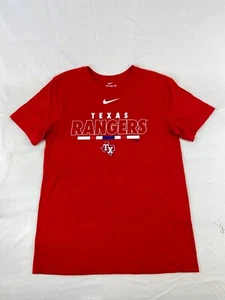 Herren S Texas Rangers Shirt Rot Nike Kurzarm Baseball MLB Freizeitkleidung Sport - Bild 1 von 6