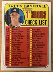 2018 Topps Heritage Aaron Judge 1st Series Checklist Baseball Card #361 Yankees - Picture 1 of 2