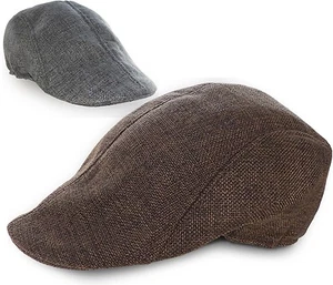 Breathable Burlap Look Ivy / Newsboy / Cabbie Cap - Picture 1 of 3