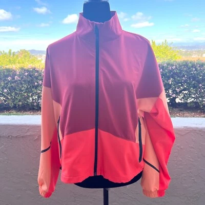 Under Armour Red Orange Windbreaker Jacket Size M Style 1374889 MSRP $68 - Image 1 of 4