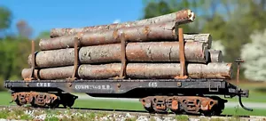 44' HEAVYWEIGHT LOGGING FLATCAR HO Model Railroad Rolling Stock Unptd KIT CWHL - Picture 1 of 4