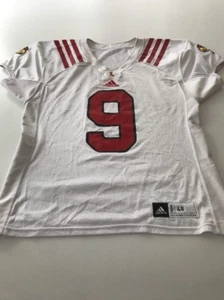 Game Worn Used Louisville Cardinals UL Football Jersey Adidas Size 48 #9 - Picture 1 of 4