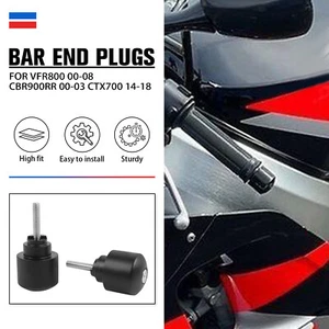 Handlebar Grip Bar End Caps For Honda CTX700 2014-2018 VFR800 CBR900RR 2000-2003 - Picture 1 of 10