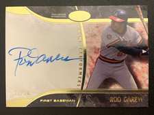 2016 Topps Tier One Signature Gold Prime Performers Rod Carew /50 Auto Autograph