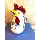 Vintage Ceramic Rooster Pitcher by L'orient for Shafford Company~Made in Italy