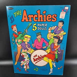Cinco muñecas de papel Whitman c1969 vintage de The ARCHIES sin cortar - Imagen 1 de 13