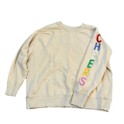 Moletom Aerie Cheers Down to Earth gola redonda tamanho grande pequeno soletrado - Imagem 1 de 4