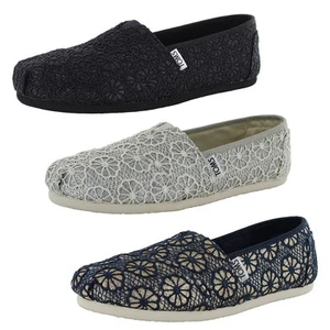 Zapato plano Toms para mujer crochet brillo sin cordones Alpargata - Imagen 1 de 7