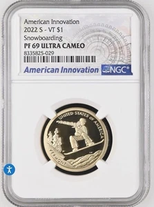 2022-S American Innovation VT Dollar - NGC PR69DCAM - Snowboarding - Picture 1 of 2