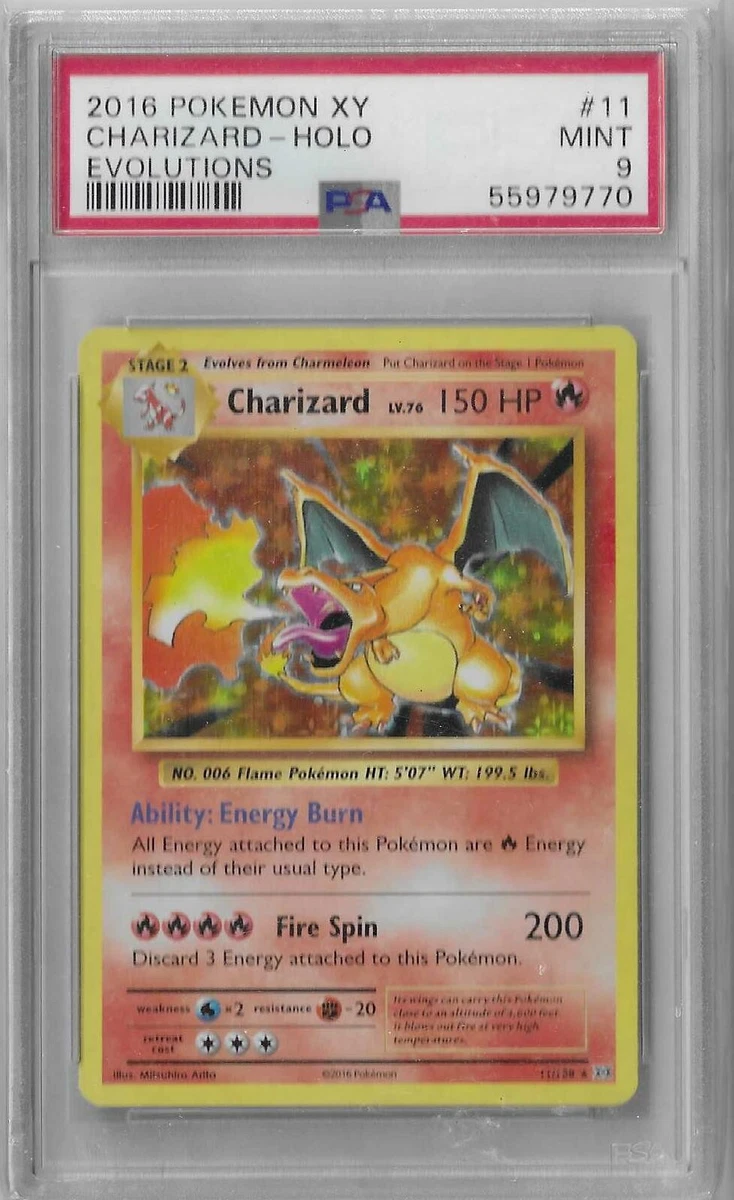 Charizard Pokémon TCG Grade 9 Evolutions Individual Collectible