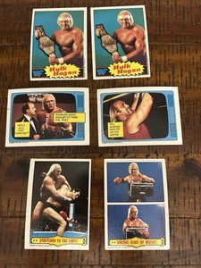Hulk Hogan Rookie 1985 Topps Card Lot 16 29 56 57 60 - Blue Background - Picture 1 of 15