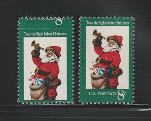 US EFO ERROR Stamps #1472 Santa Claus: Misperf & Normal. MNH - Picture 1 of 2