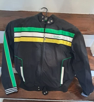  Chaqueta de Pista COOGI Cremallera Completa Negra Verde Para Hombre Talla Grande Usada Foto 1 de 3