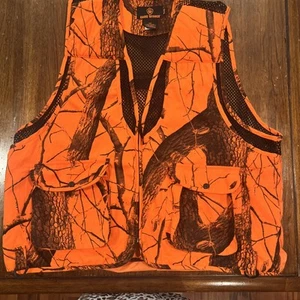 Chaleco de Caza Game Winner Hombres 3XL/4XL Naranja Brillante Realtree Maderas Duras Camuflaje Bolsillo - Imagen 1 de 15