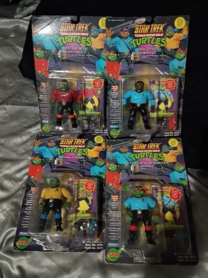 Teenage Mutant Ninja Turtles Star Trek  Collection All Four Characters - Image 1 of 4