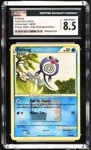 Pokemon Poliwag 58/95 (2010) Unleashed Cross. Holo City Championships CGC 8.5 - Picture 1 of 2