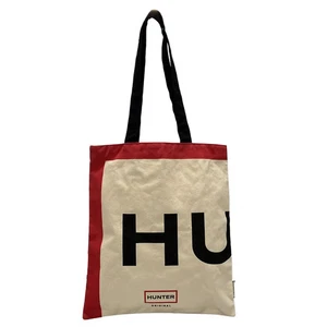 Auténtico bolso de mano HUNTER - rojo crema negro de lona - Imagen 1 de 10