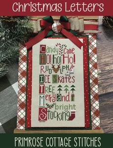 Primrose Cottage Stitches Counted Cross Stitch Pattern ~ Christmas Letters - Picture 1 of 2