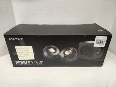 Creative Pebble X Plus Altoparlanti Desktop USB-C, Nero *SUBWOOFER NON FUNZIONA* - Immagine 1 di 4