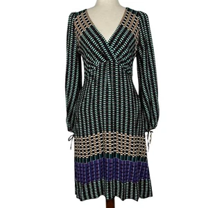 Anthropologie Maeve Dress Women Size 2 Gianna Tunic Multi Geometric Boho Modern - Picture 1 of 18